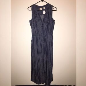 Polka Dot Button Maxi Dress